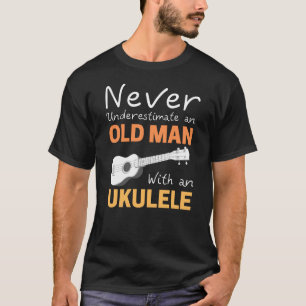T-shirt Vieux homme avec Ukulele