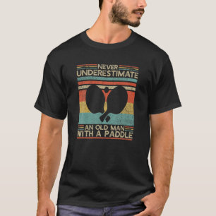 T-shirt Vieux Homme Avec Une Pagaie Ping Pong Papa Tab