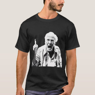 T-shirt Vieux homme - Doigt moyen - Satire série 1 - noir