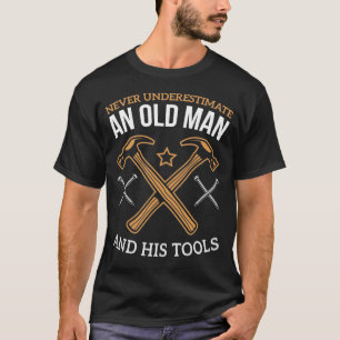 T-shirt Vieux Homme Et Ses Outils Carpants De Travail Du B
