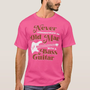 T-shirt Vieux Homme Lecteur Basse Guitare Musicien Baid Ca