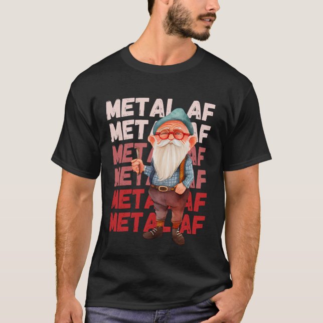 T-shirt Vieux homme toujours métal AF (Devant)