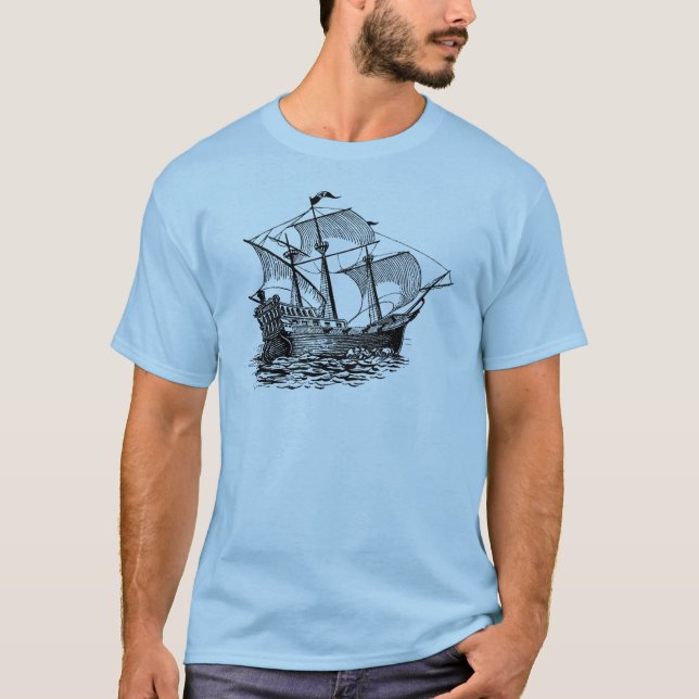 T-shirt Vieux navire galion (Devant)