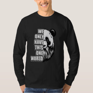 T-shirt Vieux Panda avec Panda à la barbe Dire Motifs