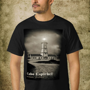 T-shirt Vieux phare la nuit de la tempête