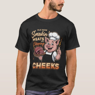 T-shirt Vieux Rangée Smokin_ Viandes Et Jouer Cheeks Chef