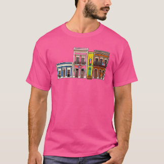 T-shirt Vieux San Juan Casitas Drapeau Porto Rico Boricua