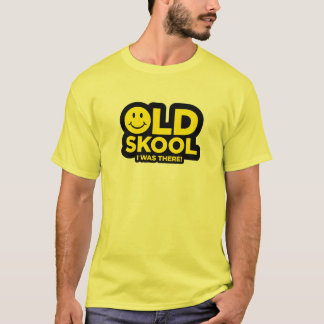 T-shirt Vieux Skool - j'étais là ! Éloge acide - jaune