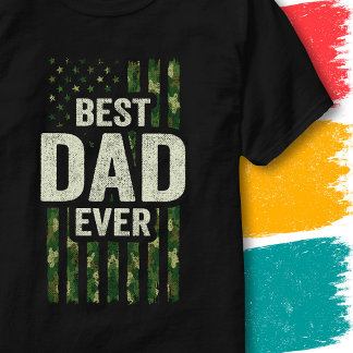 T-shirt Vieux Soldat Papa Militaire Camo Meilleur Papa Jam