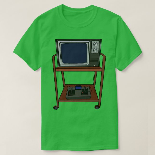 T-shirt Vieux téléviseur et jeu vidéo (Design devant)