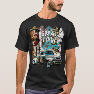 T-shirt Vieux Truck Water Tower Juste Une Petite Ville Wes