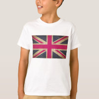 Vieux Union Jack en Tee - shirt Drapeau rose pour
