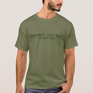 T-shirt Vieux Vet Grumpy, Je Fais Ce Que Je Veux