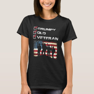 T-shirt Vieux vétéran grincheux Patriotique Américain vété