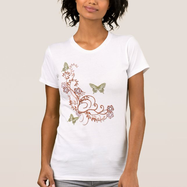 T-SHIRT VIGNE FLEURISSANTE STYLISTIQUE (Devant)