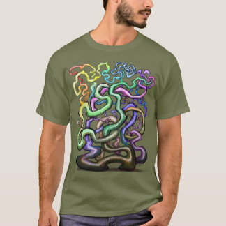 T-shirt Vignes arc-en-ciel torsadées