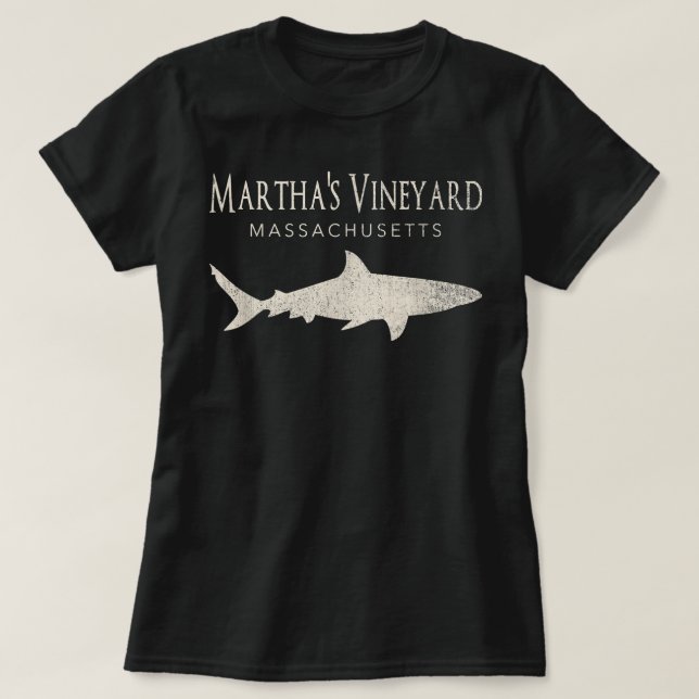 T-shirt Vignoble de Retro Martha MA Shark (Design devant)