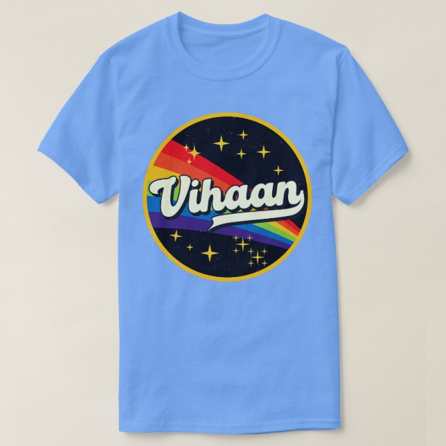T-shirt Vihaan Rainbow Dans L'Espace Style Vintage (Design devant)