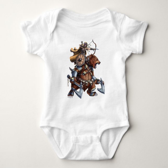 T-shirt Viking Archer Riding War Bear (Devant)