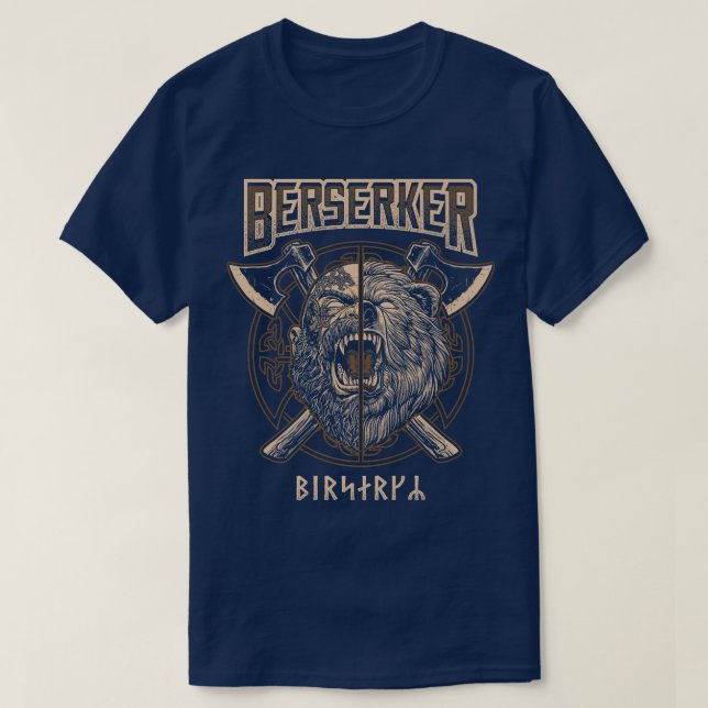 T-shirt Viking Berserker Norse Pagan Bear Warrior Premium (Design devant)