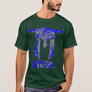 T-shirt VIKING Casque Viking Blue Gym Motivation Fitness