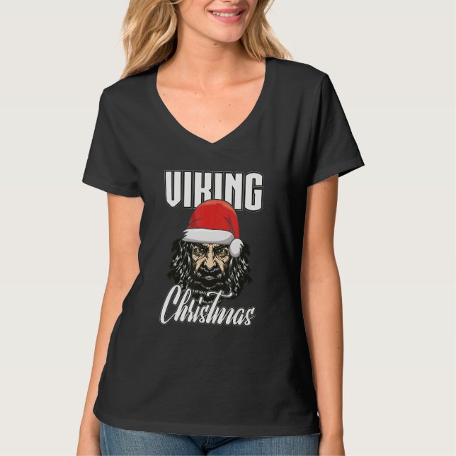 T-shirt Viking Christmas Valhalla Viking Warrior Northmen  (Devant)