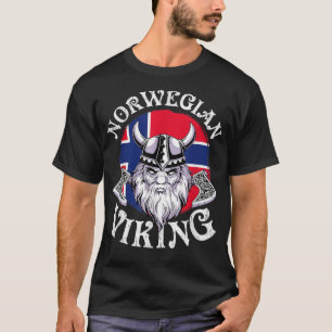 T-shirt Viking Drôle Norvège Drapeau Vikings
