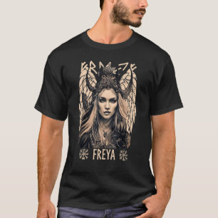 T-shirt Viking Goddess Freya Shieldmaiden Celtic Mythologi