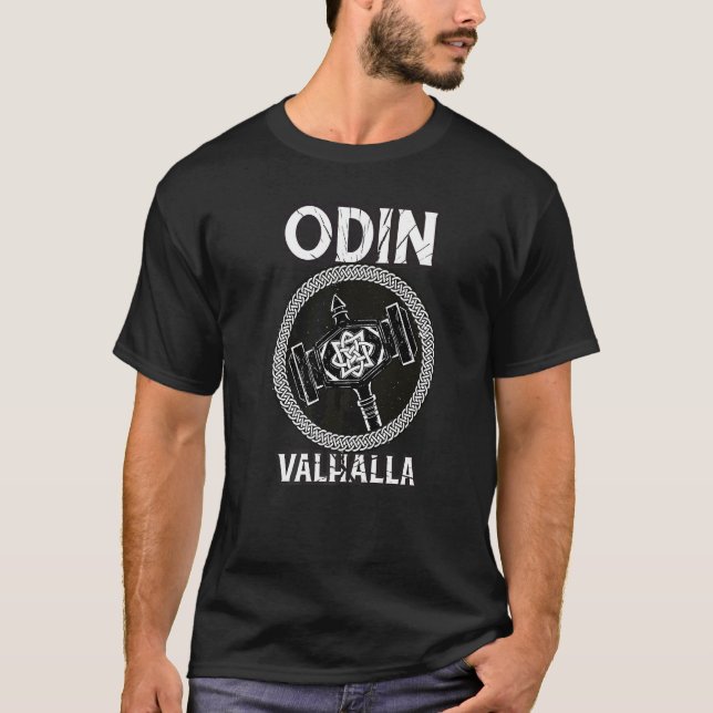 T-shirt Viking Hammer Odin Valhalla Viking Warrior Norsem (Devant)