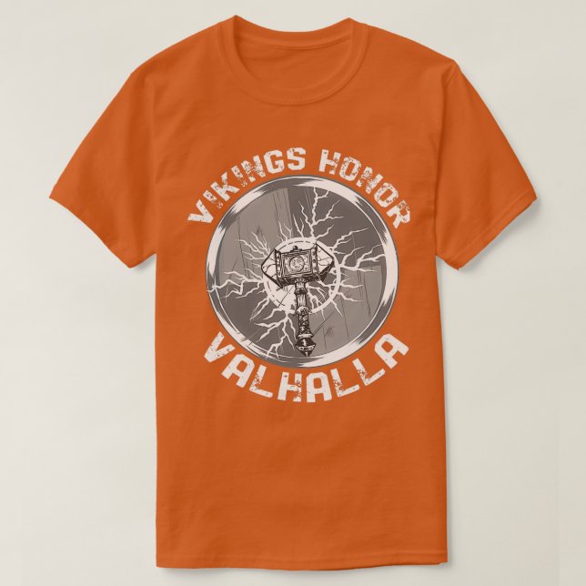 T-shirt Viking Honor Valhalla Viking Hammer (Design devant)