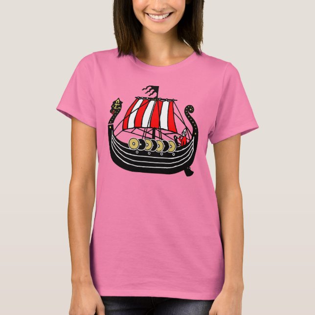 T-shirt Viking Long Ship pour Vikings (Devant)