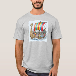 T-shirt Viking Longboat en couleur