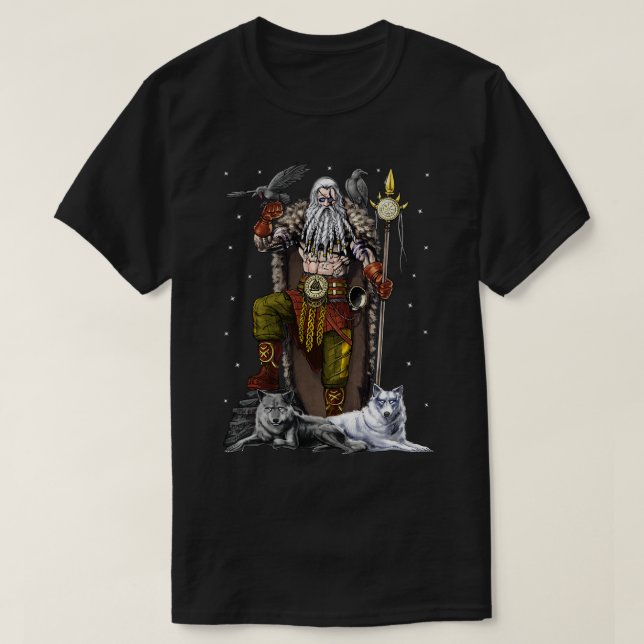 T-shirt Viking Norse God Odin (Design devant)