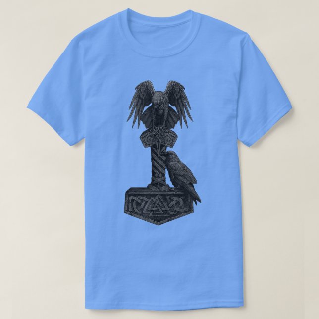 T-shirt Viking Norse Mythology Thorx27s Mjolnir Odinx27s H (Design devant)