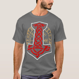 T-shirt Viking Norvège Norvégien Scandinave Mjolnir Hamme