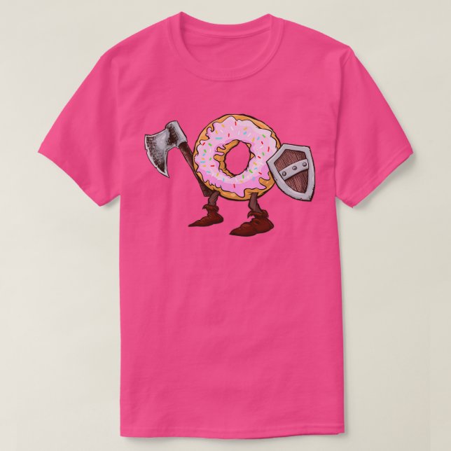 T-shirt Viking Odins Doughnut Warrior (Design devant)