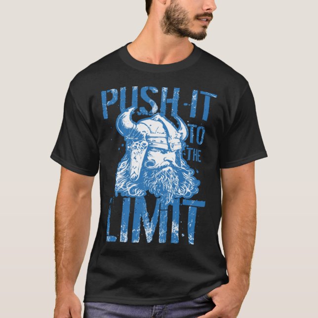 T-shirt Viking Pousse-Le À La Limite De L'Exercice Odin Va (Devant)