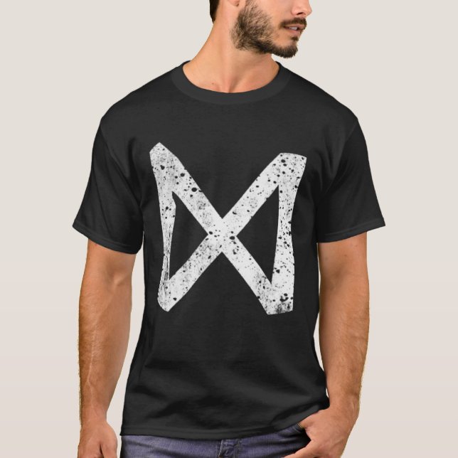 T-shirt Viking Rune Dagaz - Futhark Norse Mythologie Runiq (Devant)