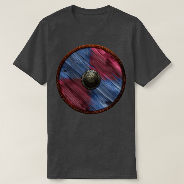 T-shirt Viking Shield quarts rouge bleu (Design devant)