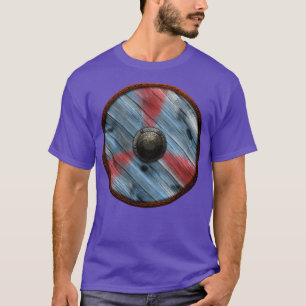 T-shirt Viking Shield Tri Design bleu rouge