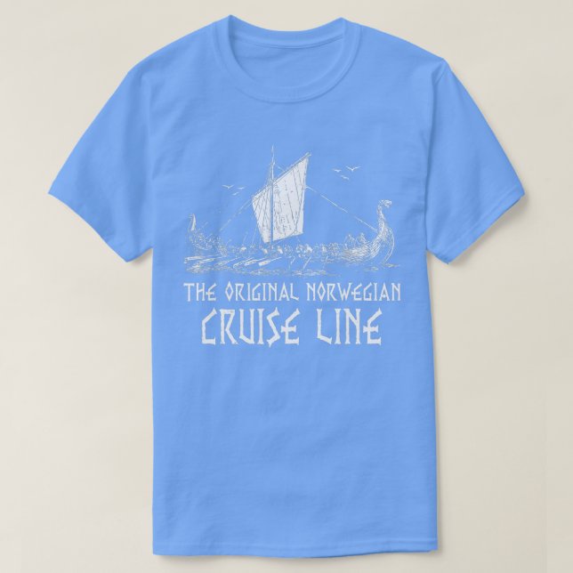 T-shirt Viking Ship Cruise Line Odin Et Valhalla Hommes Fe (Design devant)