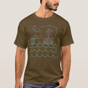 T-shirt Viking Ship Rough Sea