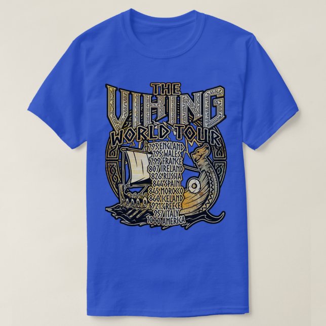 T-shirt Viking Ship World Tour (Design devant)
