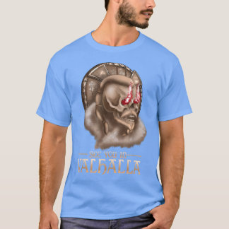 T-shirt Viking Skeleton Voir À Valhalla Raven Mytholog