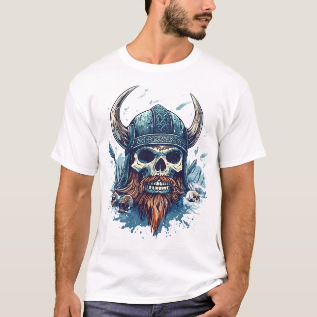T-shirt Viking Skull Berserker (Devant)