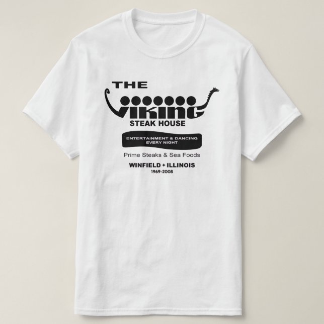 T-shirt Viking Steak House, Winfield, Illinois (Design devant)