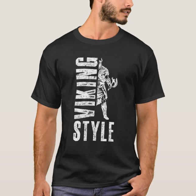 T-shirt Viking Style Guerrier Valhalla Odin Workout Nordic (Devant)