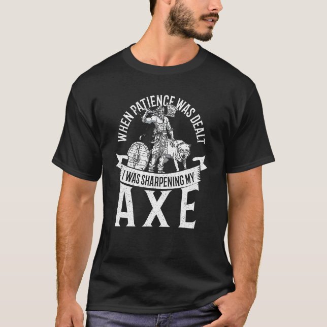 T-shirt Viking Warrior Ax Viking Valhalla Norse Mytholog (Devant)