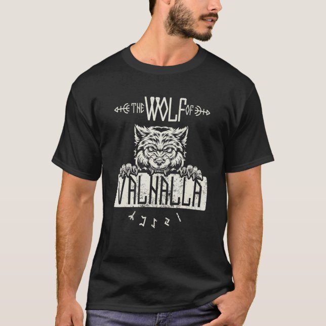 T-shirt Viking Wolf Valhalla Hommes Pour Ventilateurs Viki (Devant)