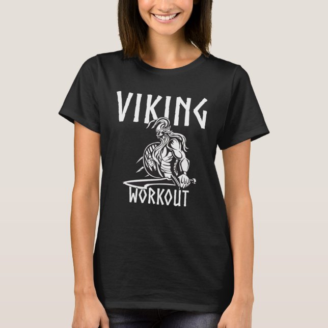 T-shirt Viking Workout Norse Warrior Cool for Gym Vikings (Devant)